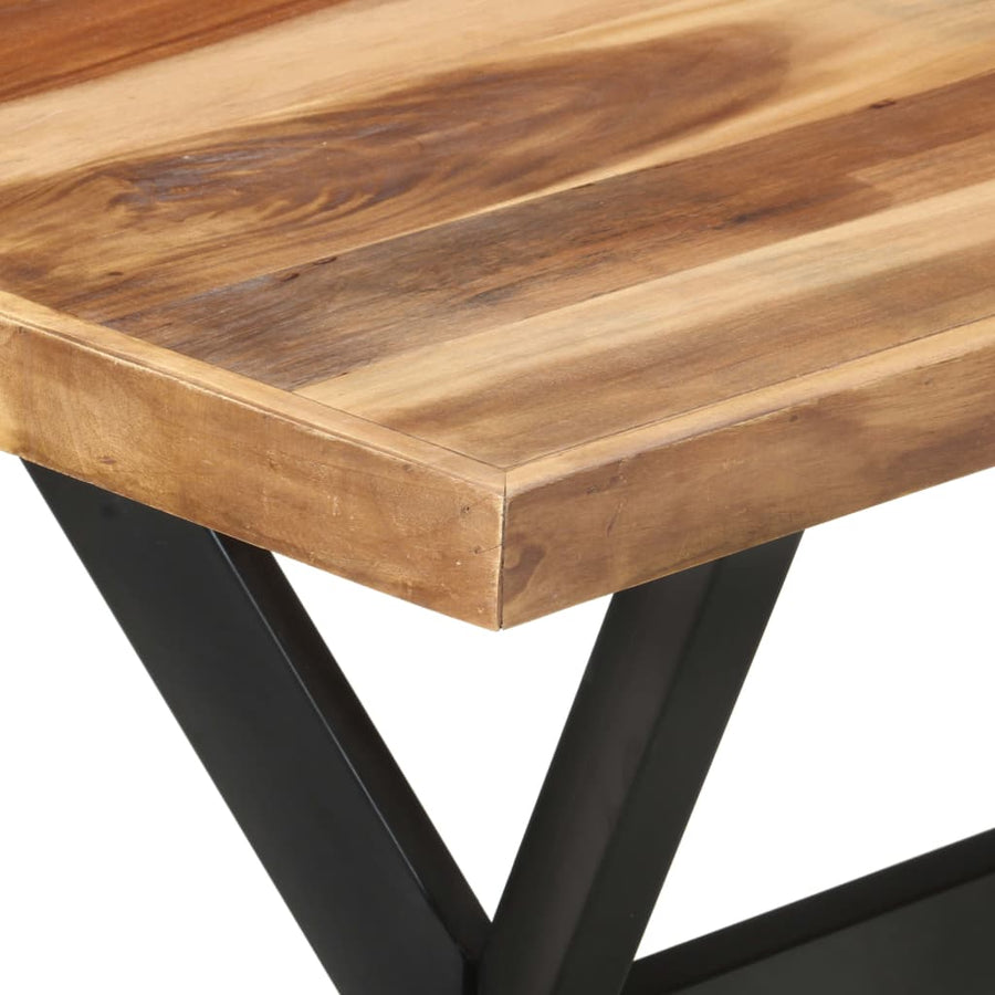 Eettafel Massief Hout Met Honingkleurige Afwerking 120 x 60 x 75 cm