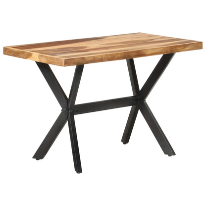 Eettafel Massief Hout Met Honingkleurige Afwerking 120 x 60 x 75 cm