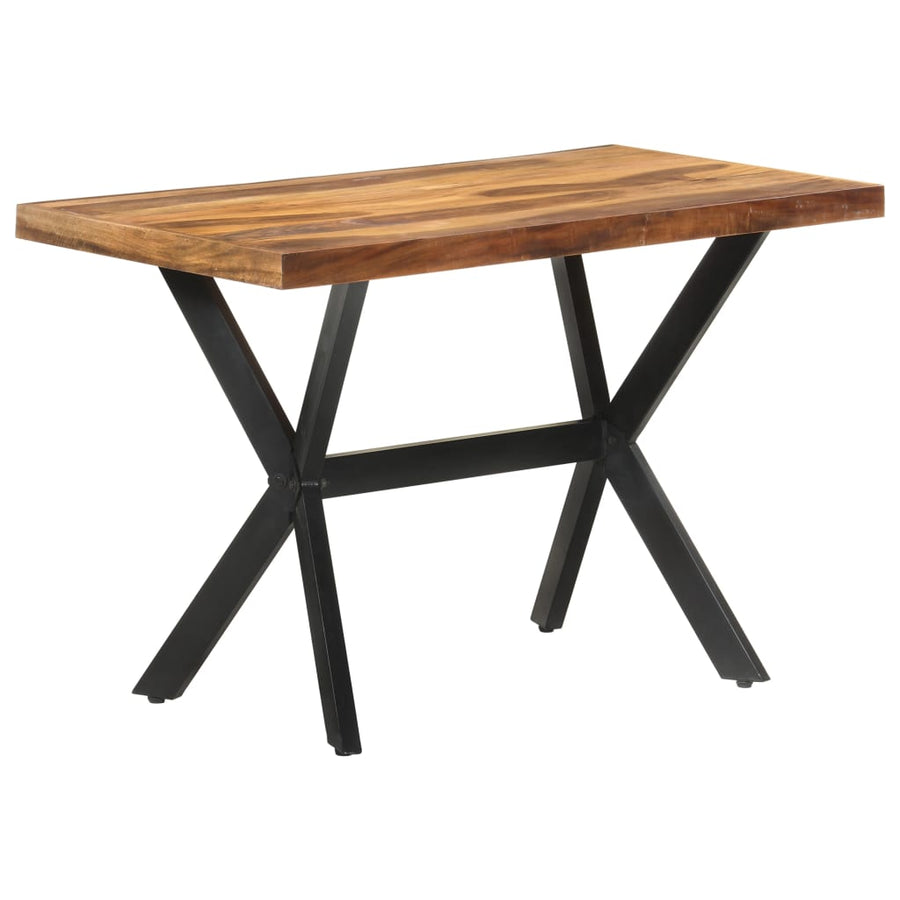 Eettafel Massief Hout Met Honingkleurige Afwerking 120 x 60 x 75 cm