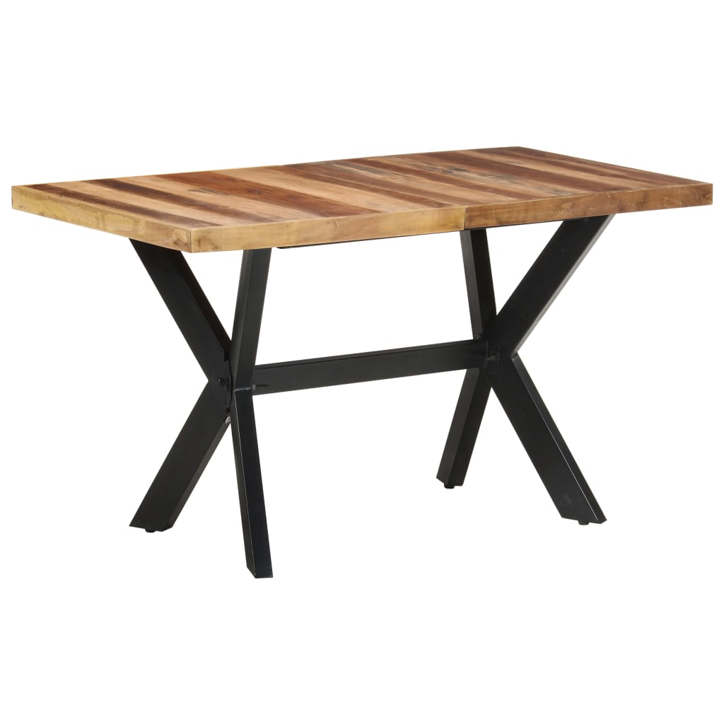 Eettafel Massief Hout Met Honingkleurige Afwerking 140 x 70 x 75 cm