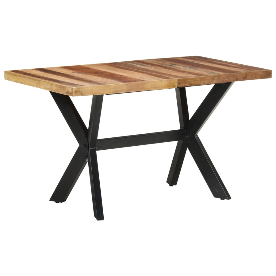 Eettafel Massief Hout Met Honingkleurige Afwerking 140 x 70 x 75 cm