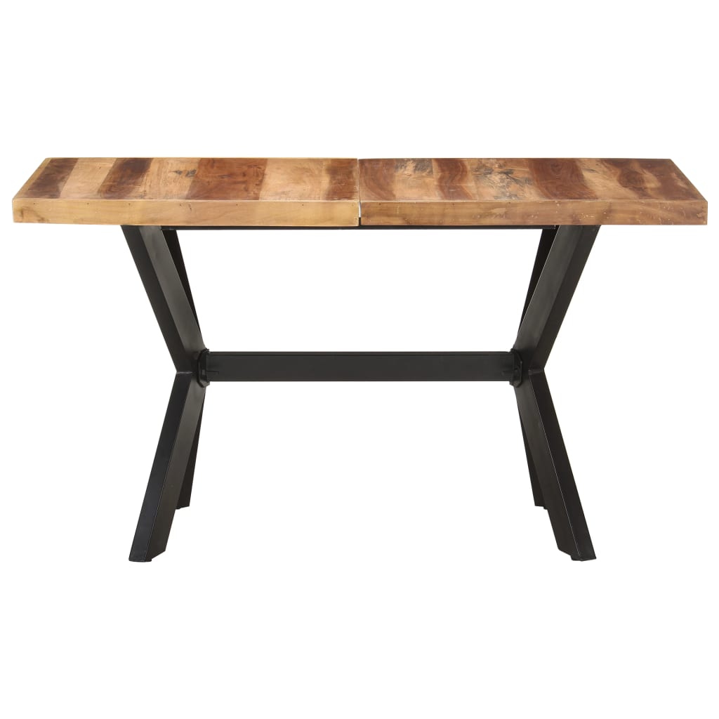 Eettafel Massief Hout Met Honingkleurige Afwerking 140 x 70 x 75 cm