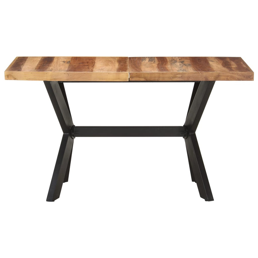 Eettafel Massief Hout Met Honingkleurige Afwerking 140 x 70 x 75 cm