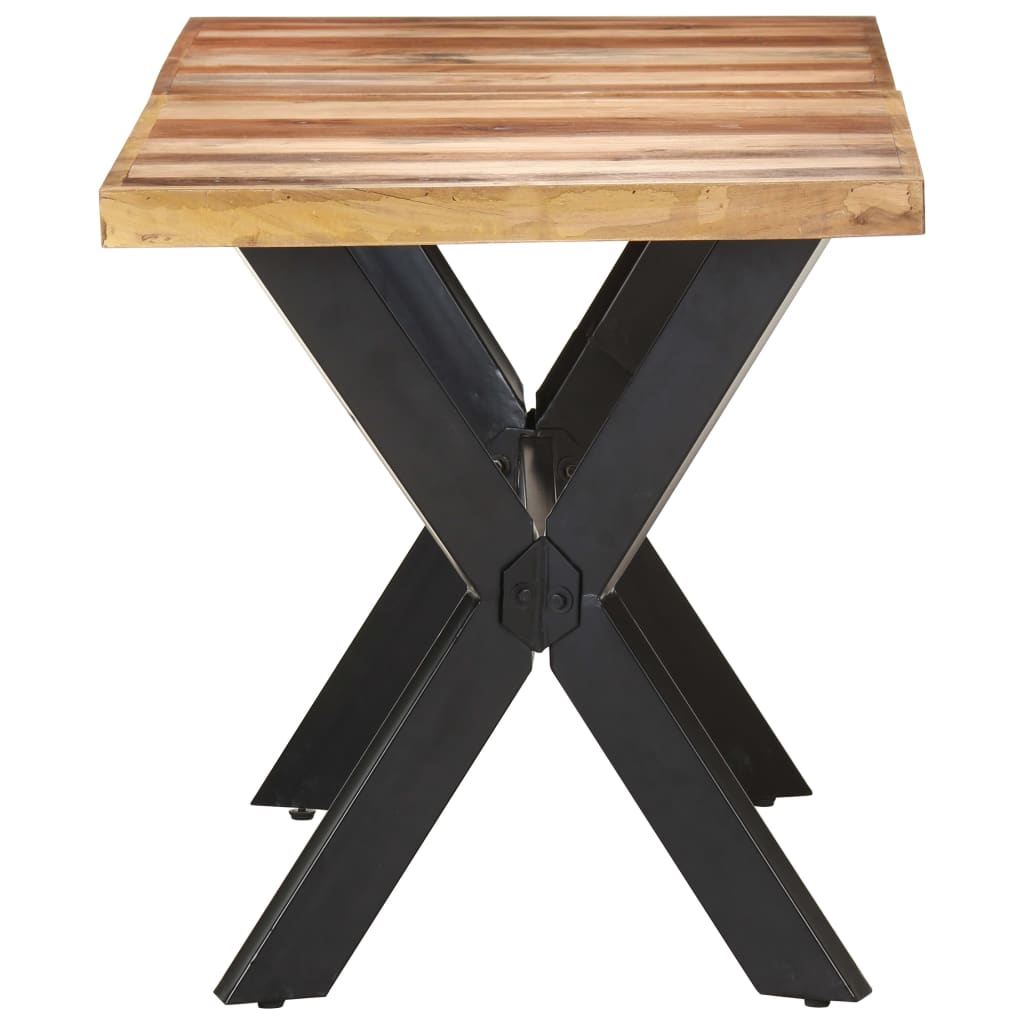 Eettafel Massief Hout Met Honingkleurige Afwerking 140 x 70 x 75 cm