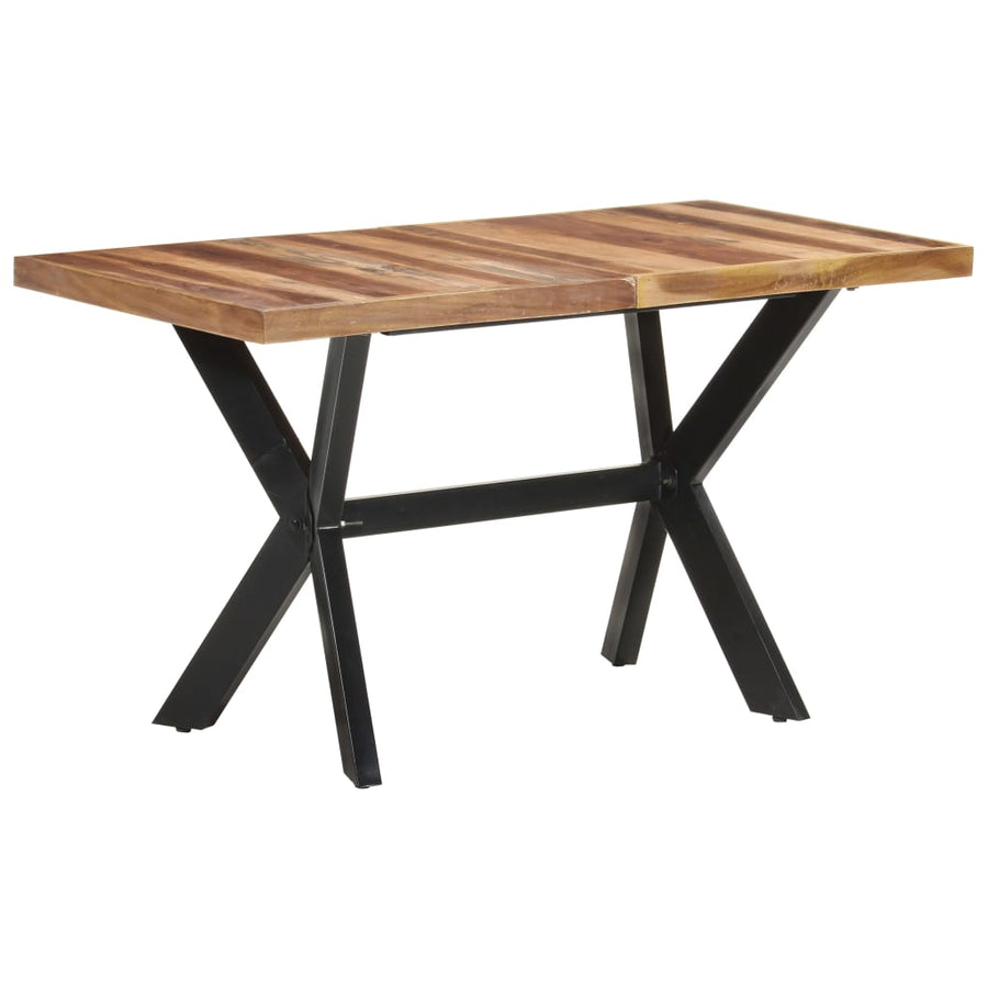 Eettafel Massief Hout Met Honingkleurige Afwerking 140 x 70 x 75 cm