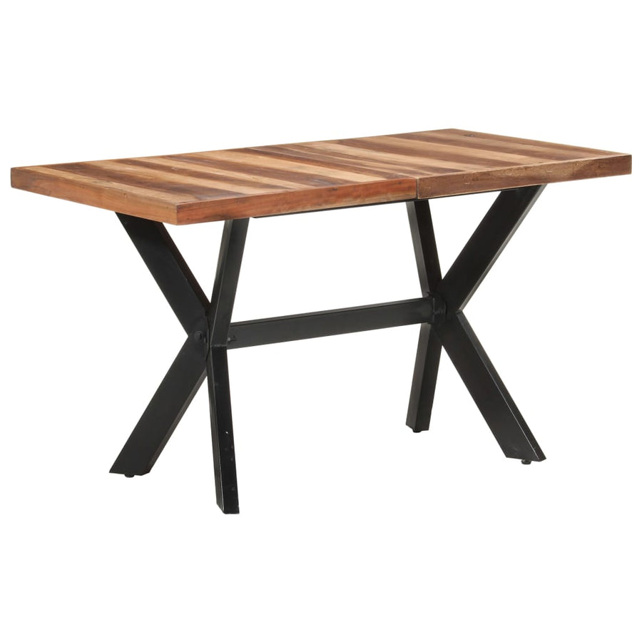 Eettafel Massief Hout Met Honingkleurige Afwerking 140 x 70 x 75 cm