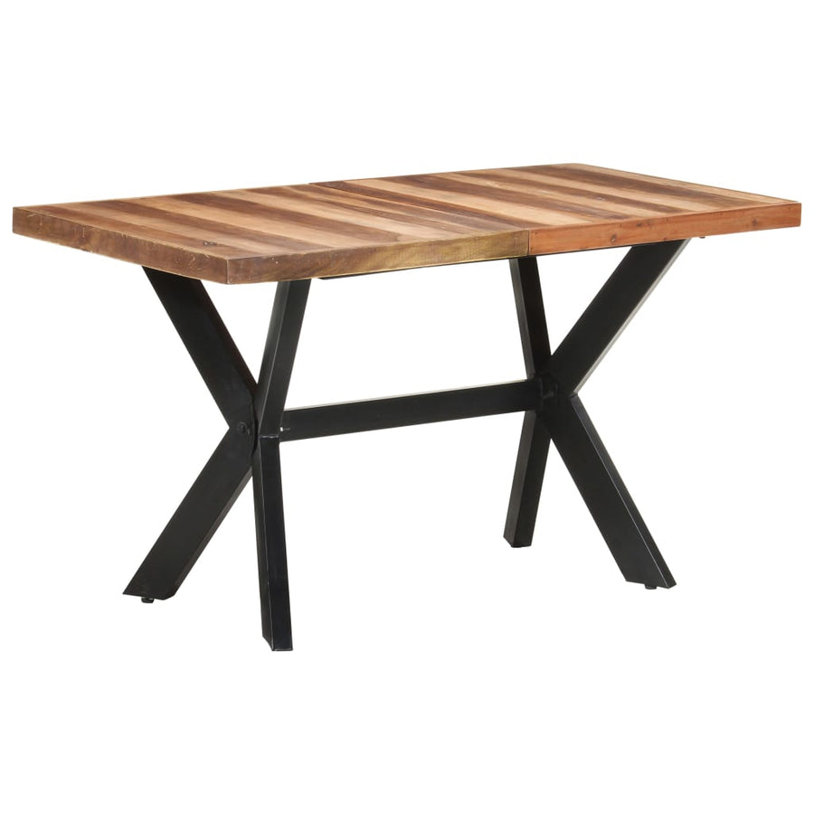 Eettafel Massief Hout Met Honingkleurige Afwerking 140 x 70 x 75 cm