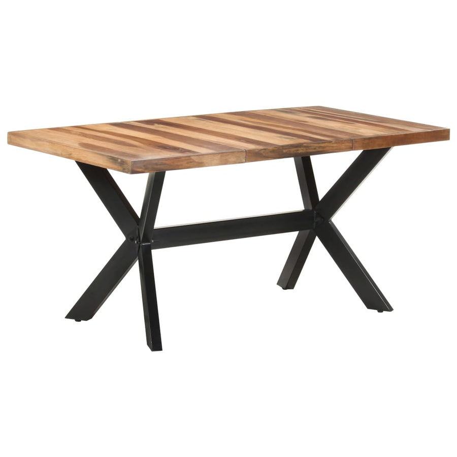 Eettafel Massief Hout Met Honingkleurige Afwerking 160 x 80 x 75 cm