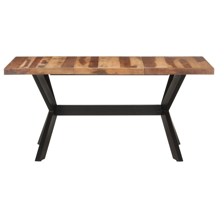 Eettafel Massief Hout Met Honingkleurige Afwerking 160 x 80 x 75 cm