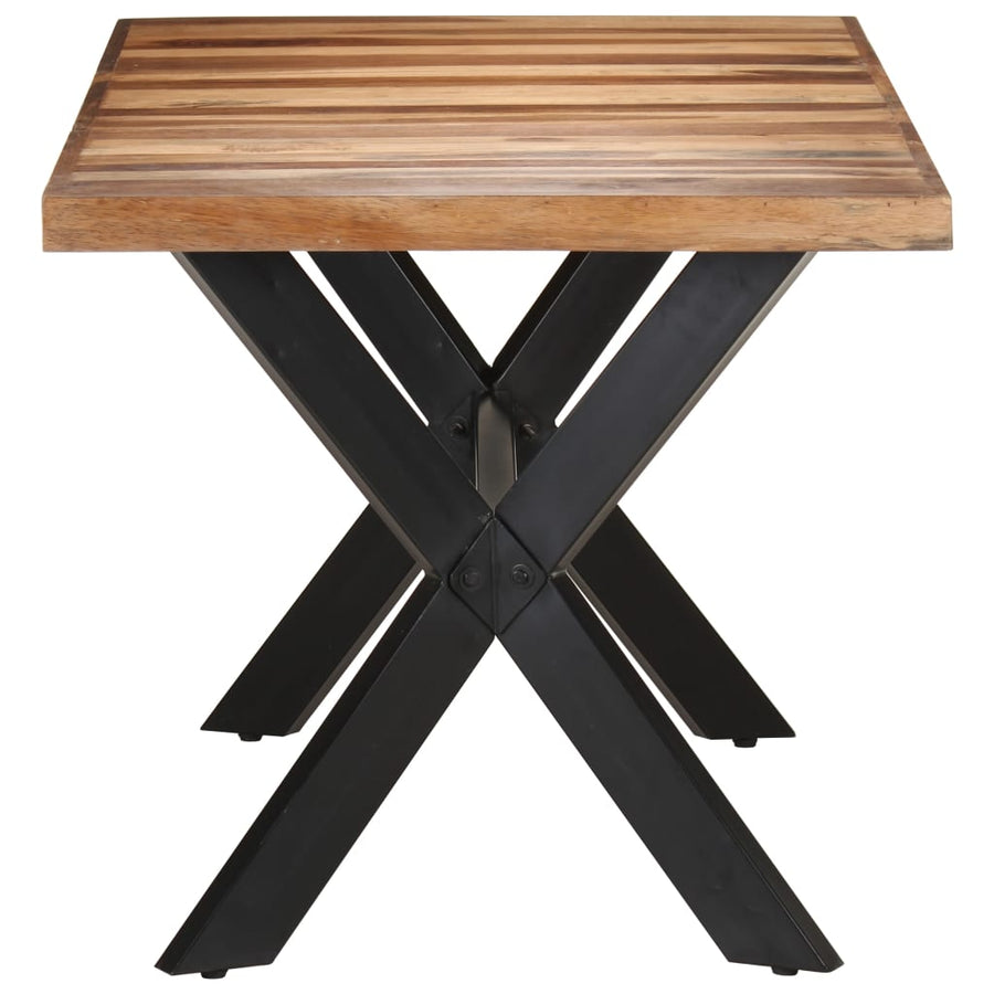 Eettafel Massief Hout Met Honingkleurige Afwerking 160 x 80 x 75 cm