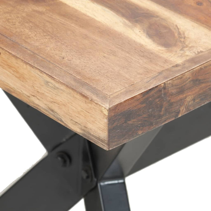 Eettafel Massief Hout Met Honingkleurige Afwerking 160 x 80 x 75 cm
