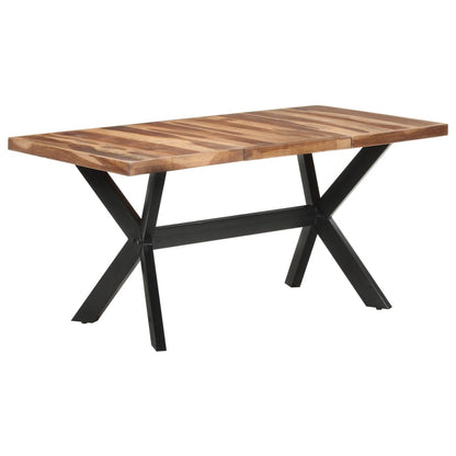 Eettafel Massief Hout Met Honingkleurige Afwerking 160 x 80 x 75 cm