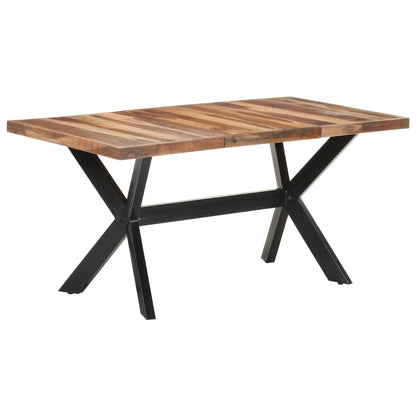 Eettafel Massief Hout Met Honingkleurige Afwerking 160 x 80 x 75 cm