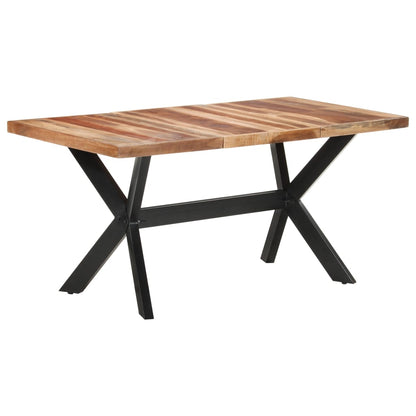 Eettafel Massief Hout Met Honingkleurige Afwerking 160 x 80 x 75 cm