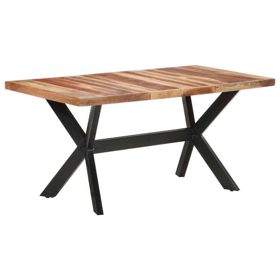 Eettafel Massief Hout Met Honingkleurige Afwerking 160 x 80 x 75 cm