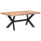 Dining table 180x90x75 cm solid wood with honey finish
