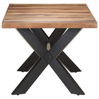 Eettafel Massief Hout Met Honingkleurige Afwerking 180 x 90 x 75 cm