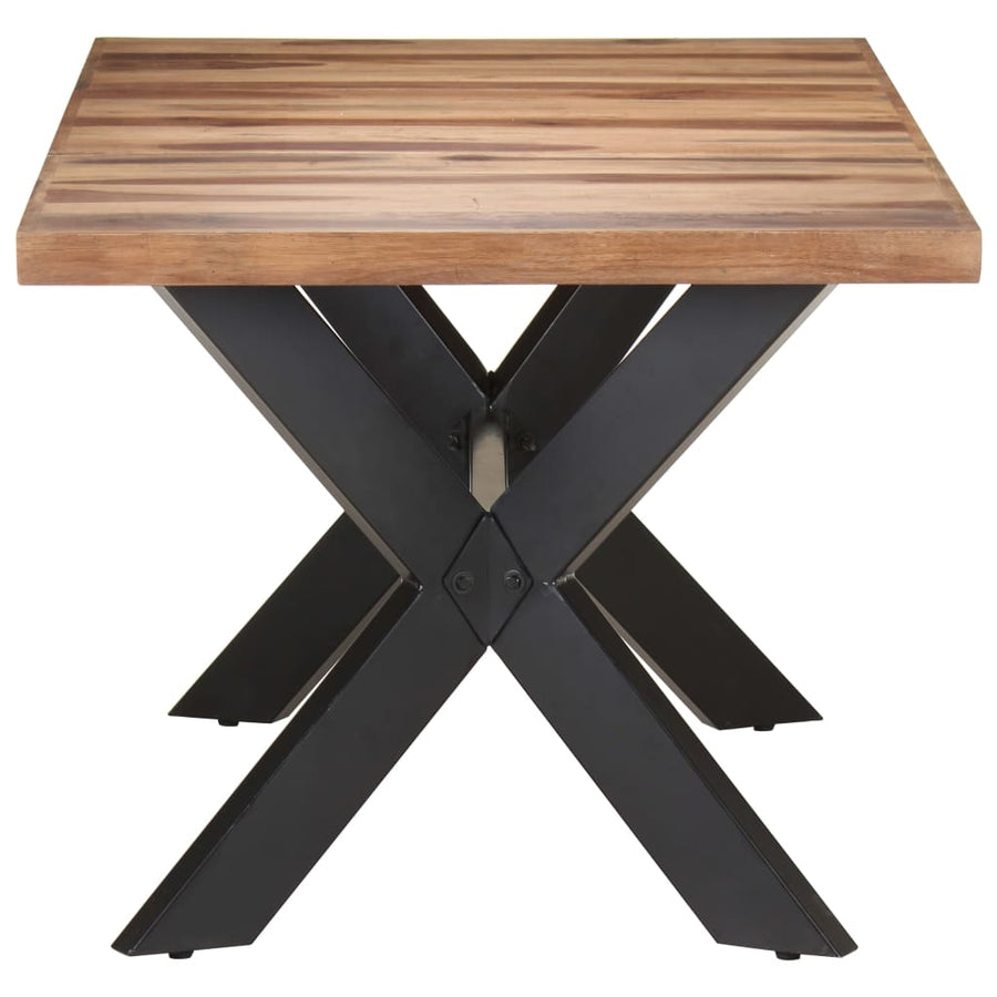 Eettafel Massief Hout Met Honingkleurige Afwerking 180 x 90 x 75 cm