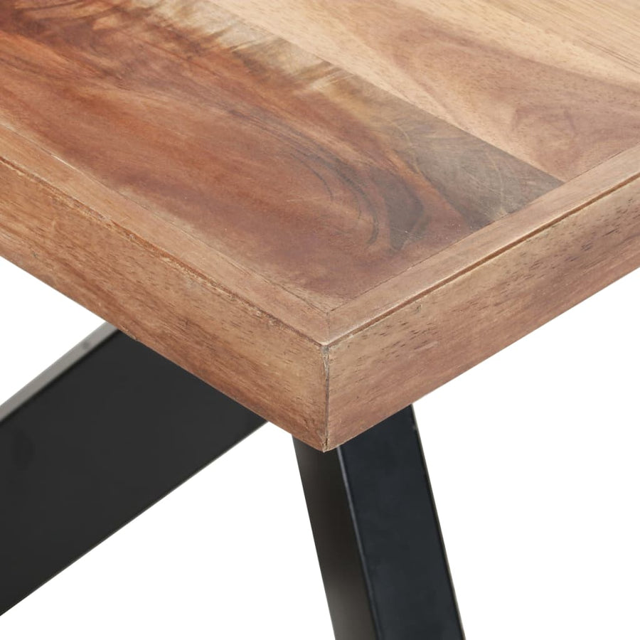 Eettafel Massief Hout Met Honingkleurige Afwerking 180 x 90 x 75 cm