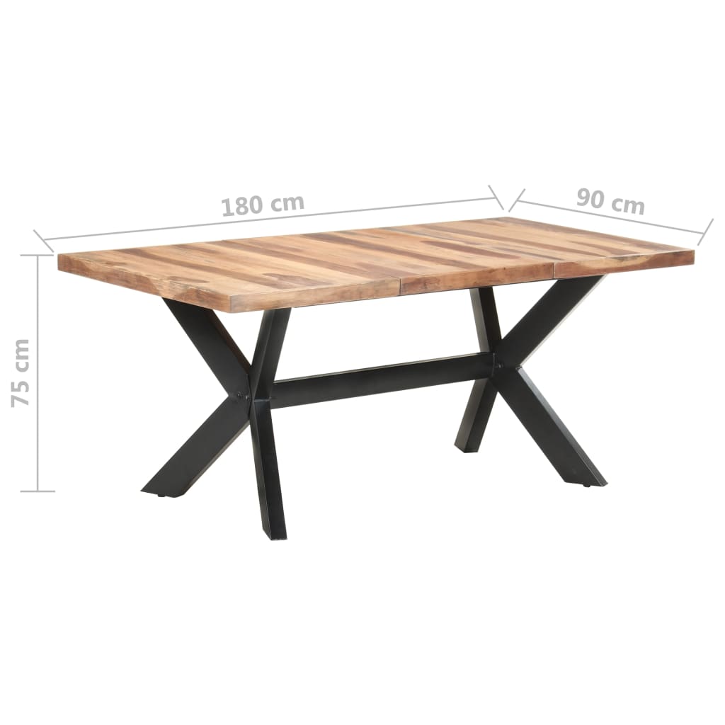 Eettafel Massief Hout Met Honingkleurige Afwerking 180 x 90 x 75 cm