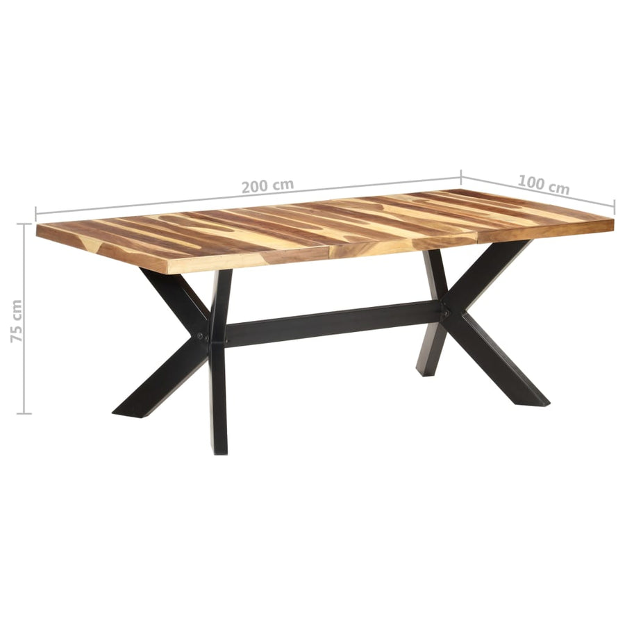 Eettafel Hout Met Honingkleurige Afwerking 200 x 100 x 75 cm