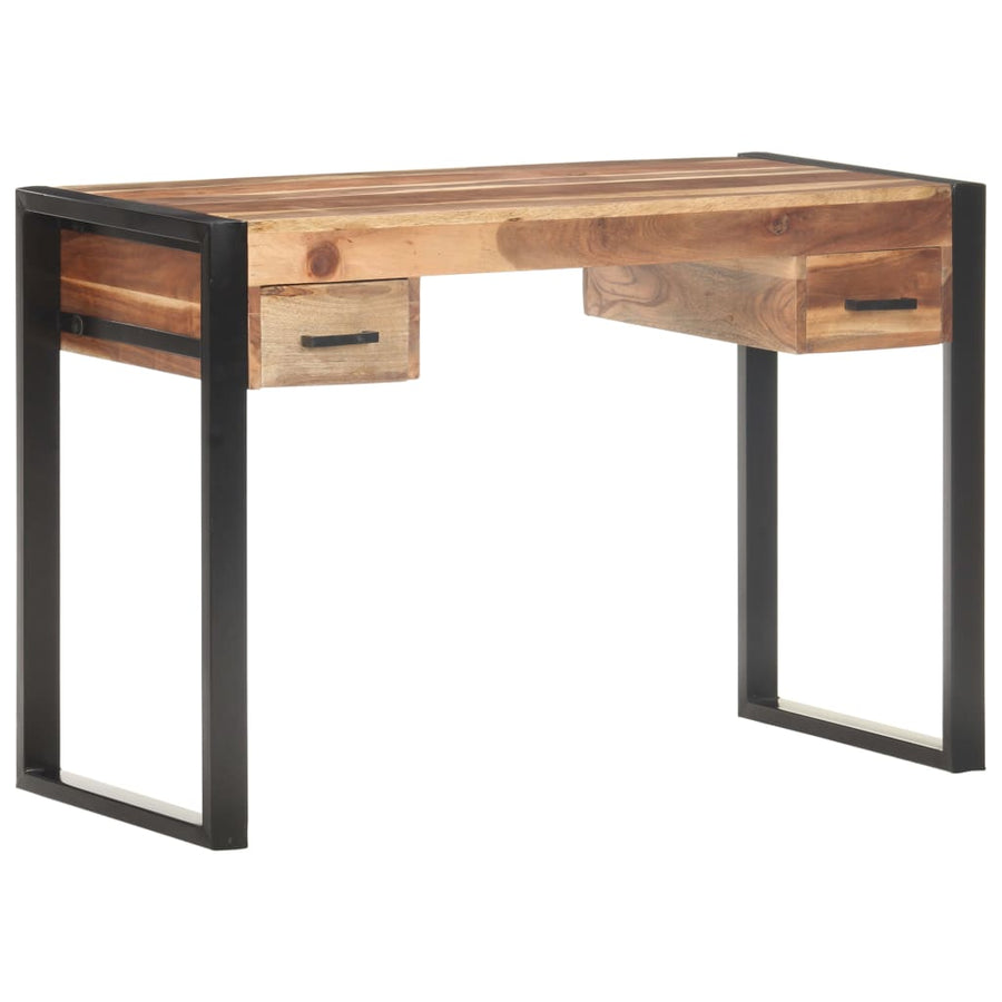 Bureau 110X50X76 Cm Massief Hout Met Sheesham Afwerking