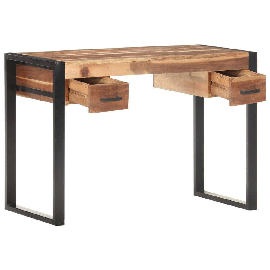 Bureau 110X50X76 Cm Massief Hout Met Sheesham Afwerking