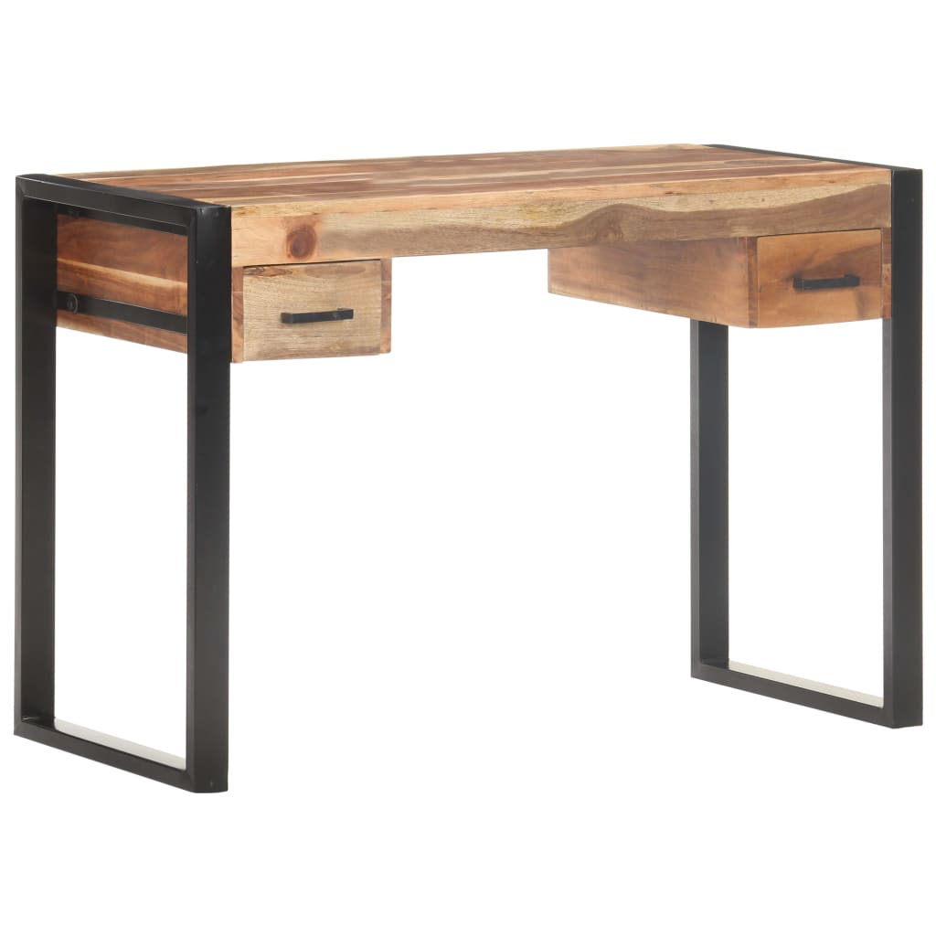 Bureau 110X50X76 Cm Massief Hout Met Sheesham Afwerking