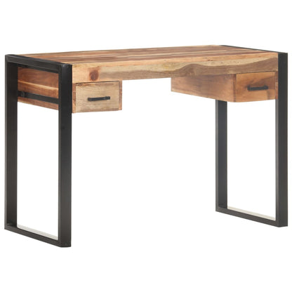 Bureau 110X50X76 Cm Massief Hout Met Sheesham Afwerking