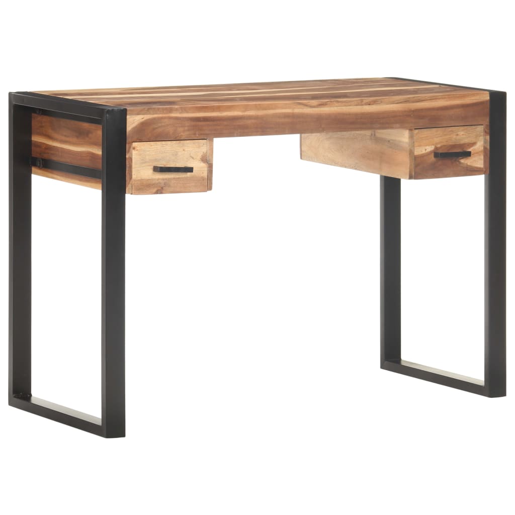 Bureau 110X50X76 Cm Massief Hout Met Sheesham Afwerking