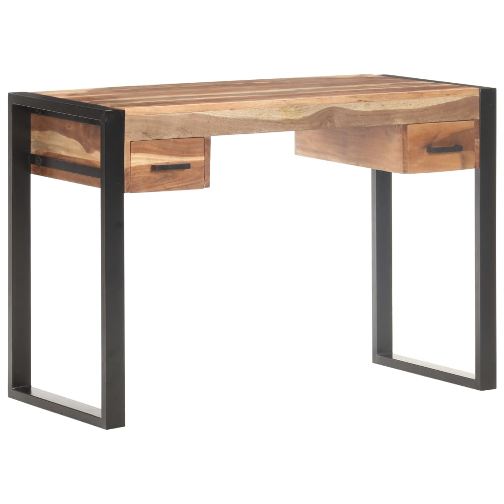 Bureau 110X50X76 Cm Massief Hout Met Sheesham Afwerking