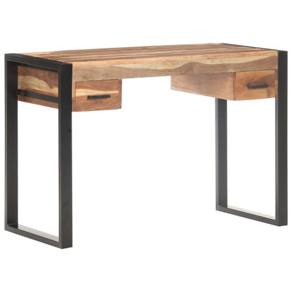 Bureau 110X50X76 Cm Massief Hout Met Sheesham Afwerking