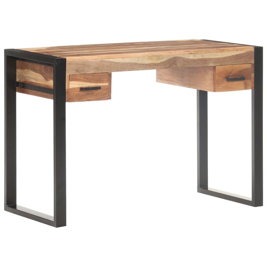 Bureau 110X50X76 Cm Massief Hout Met Sheesham Afwerking