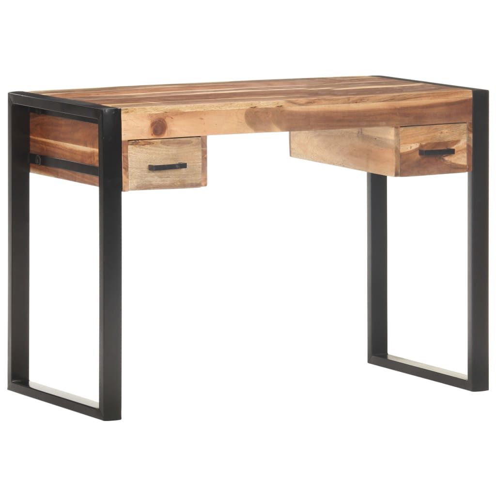 Bureau 110X50X76 Cm Massief Hout Met Sheesham Afwerking