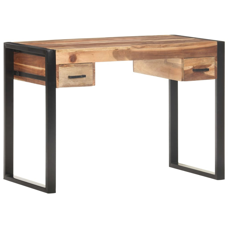 Bureau 110X50X76 Cm Massief Hout Met Sheesham Afwerking