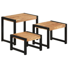 3-Delige Tafeltjesset Massief Hout Met Sheesham Afwerking
