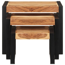 3-Delige Tafeltjesset Massief Hout Met Sheesham Afwerking