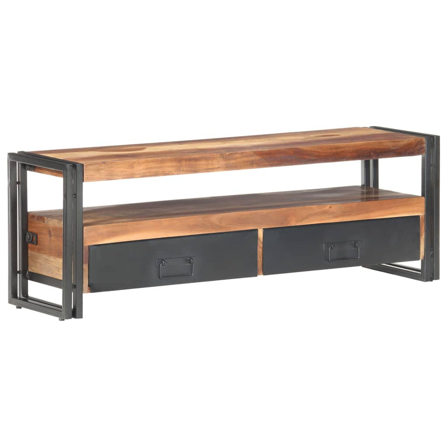 Tv-Meubel 120X30X40 Cm Massief Hout Met Sheesham Afwerking