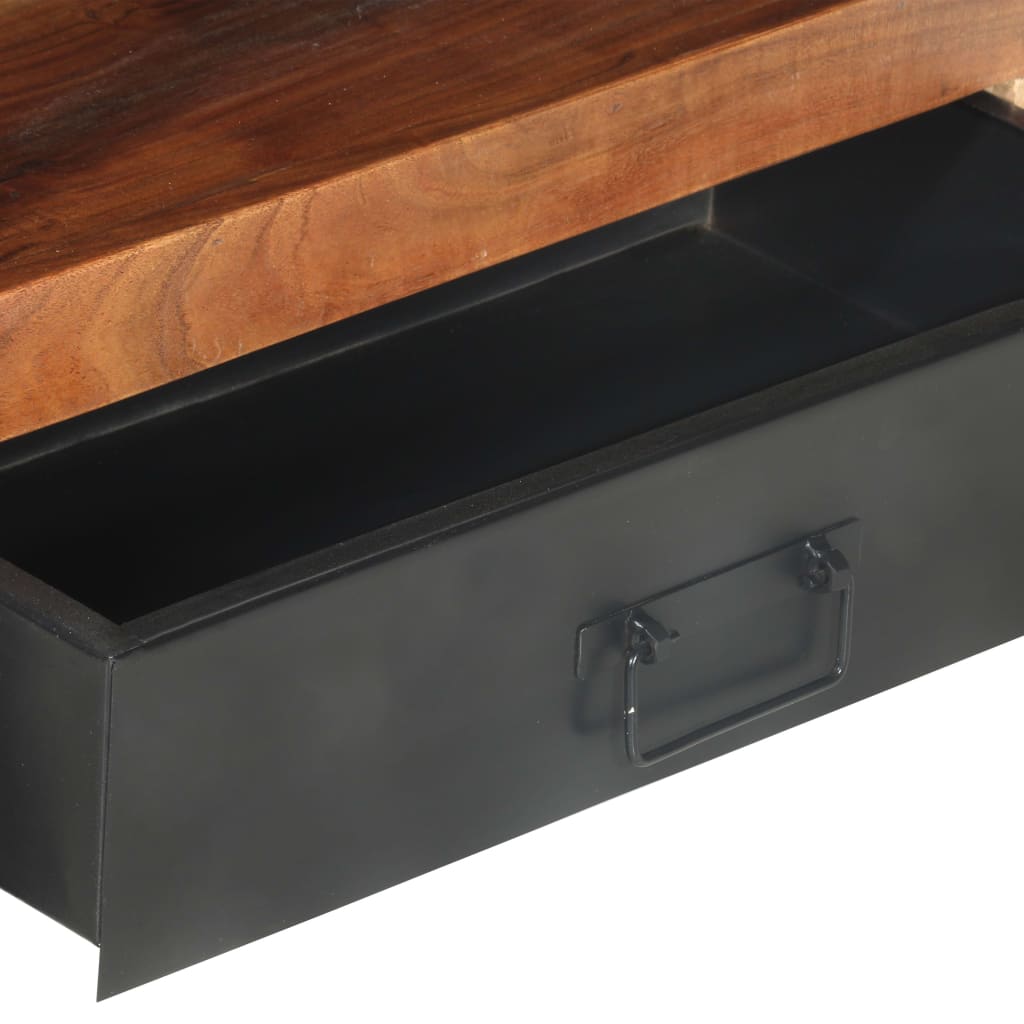 Tv-Meubel 120X30X40 Cm Massief Hout Met Sheesham Afwerking
