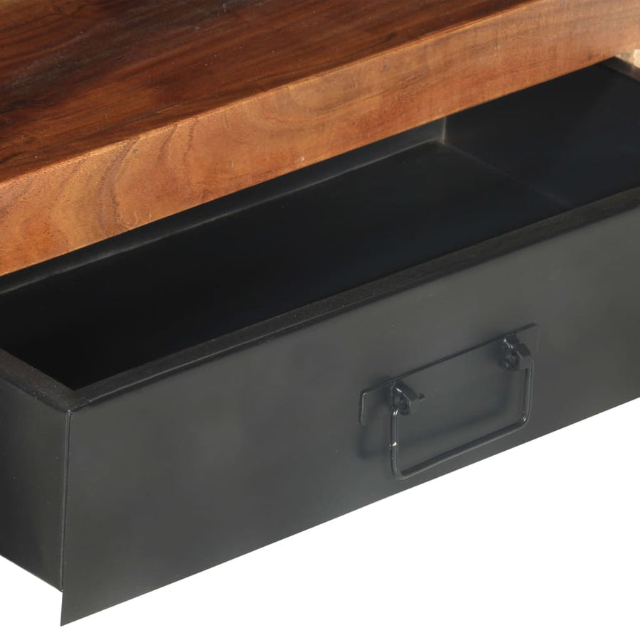 Tv-Meubel 120X30X40 Cm Massief Hout Met Sheesham Afwerking