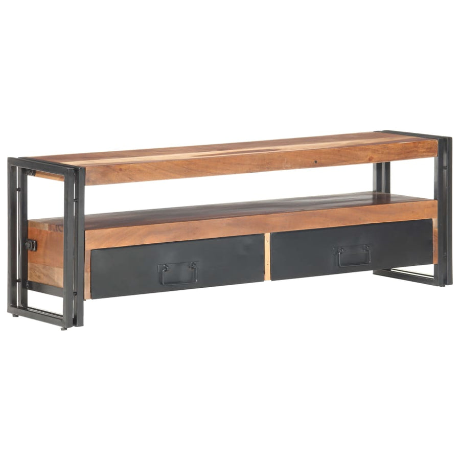 Tv-Meubel 120X30X40 Cm Massief Hout Met Sheesham Afwerking