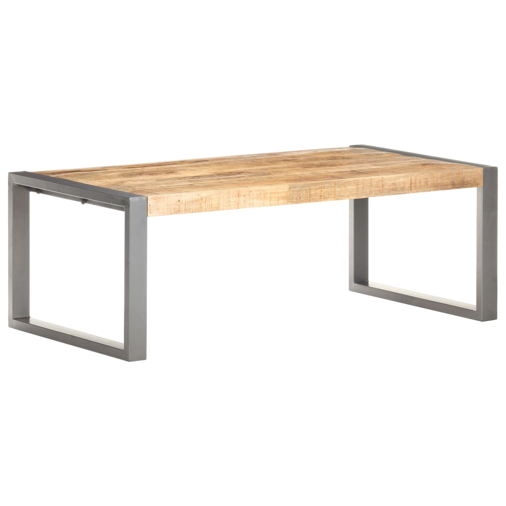 Salontafel 0X60X40 Cm Ruw Mangohout Grijs