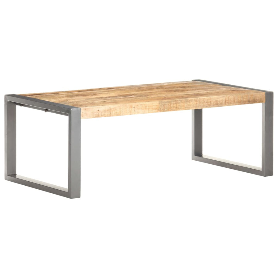 Salontafel 0X60X40 Cm Ruw Mangohout Grijs