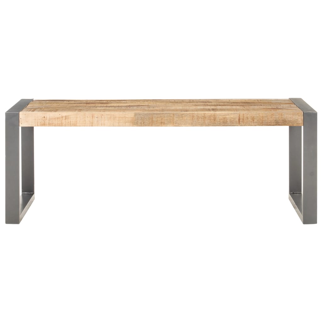 Salontafel 0X60X40 Cm Ruw Mangohout Grijs