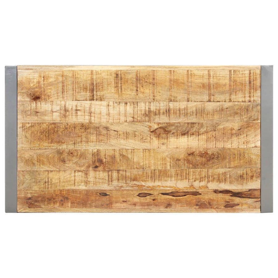 Salontafel 0X60X40 Cm Ruw Mangohout Grijs