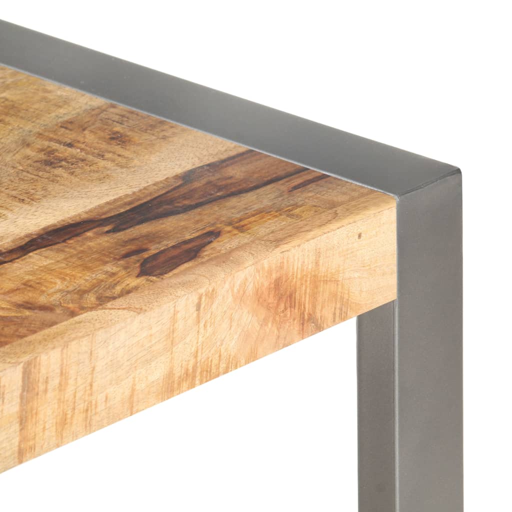 Salontafel 0X60X40 Cm Ruw Mangohout Grijs