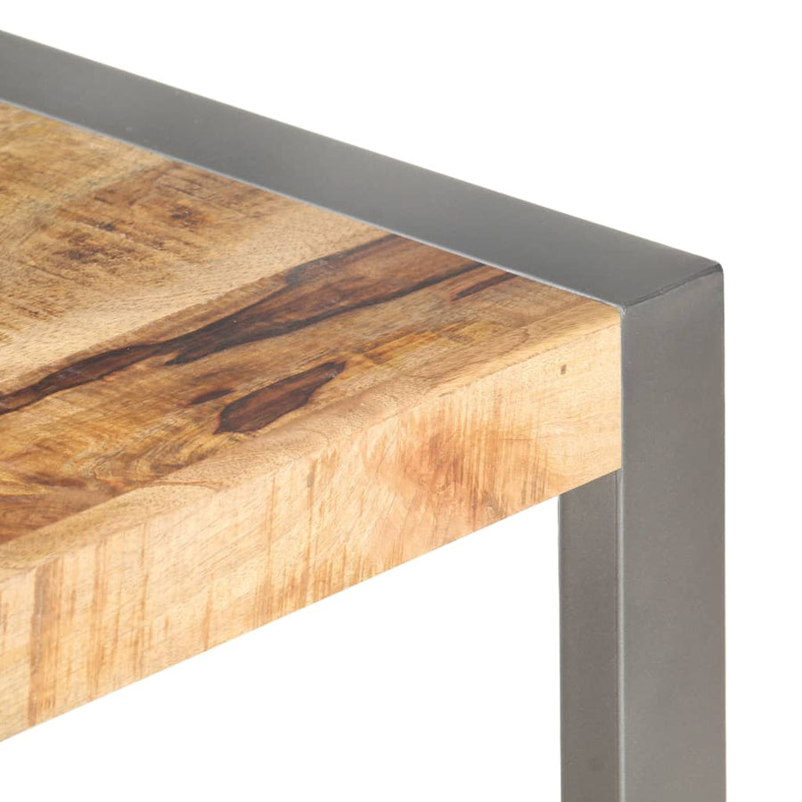 Salontafel 0X60X40 Cm Ruw Mangohout Grijs