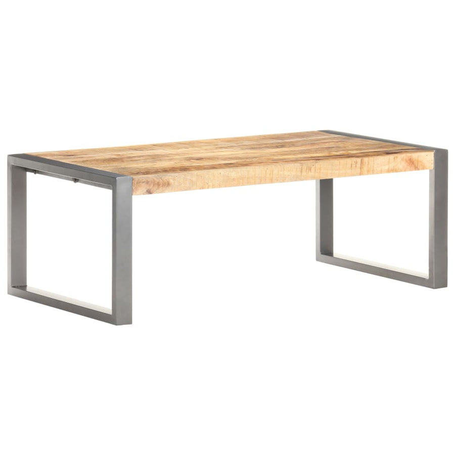 Salontafel 0X60X40 Cm Ruw Mangohout Grijs