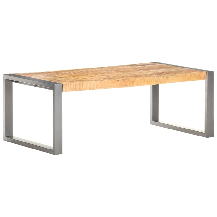 Salontafel 0X60X40 Cm Ruw Mangohout Grijs