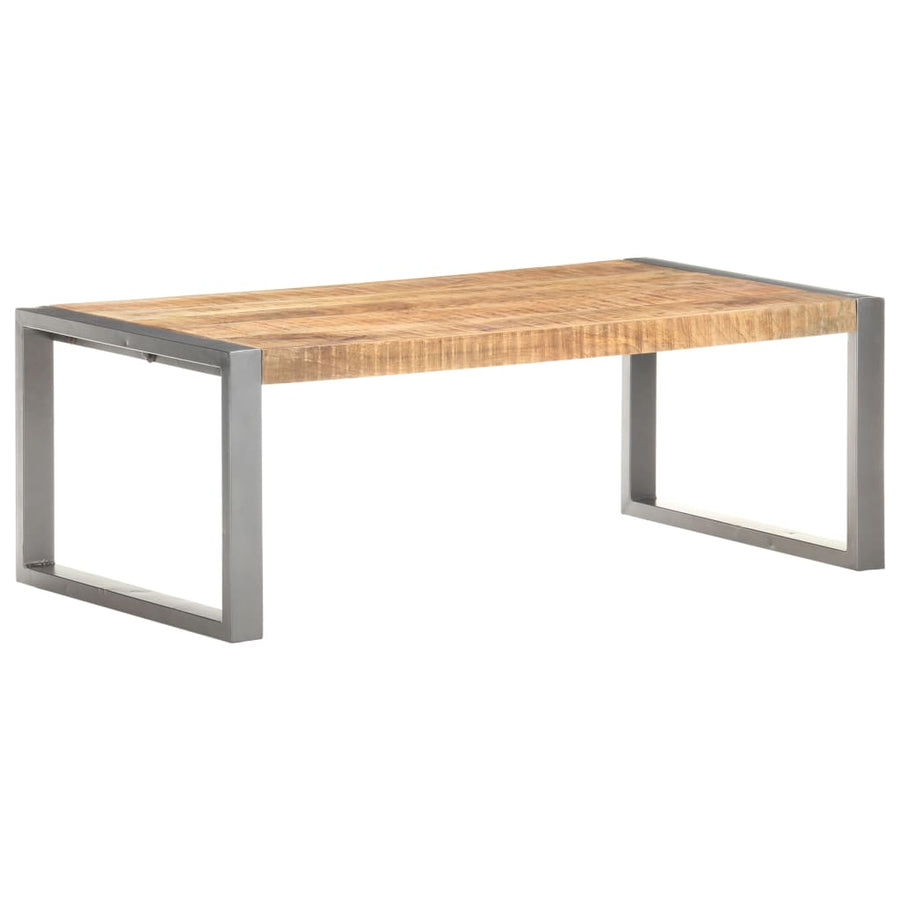 Salontafel 0X60X40 Cm Ruw Mangohout Grijs